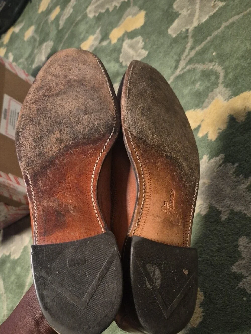Allen Edmonds Tan Leather Tassel Wingtip Loafers